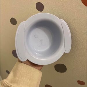 POTTERY BARN KIDS BLUE SILICONE PUPPY DOG FACE BOWL